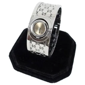 Gucci Narrow Silver 112 Twirl GG Bangle Watch