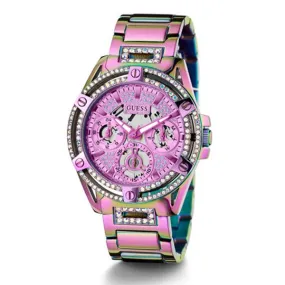Guess Queen Multicolor Stainless Steel Multicolor Dial Quartz Watch for Ladies - GW0464L4