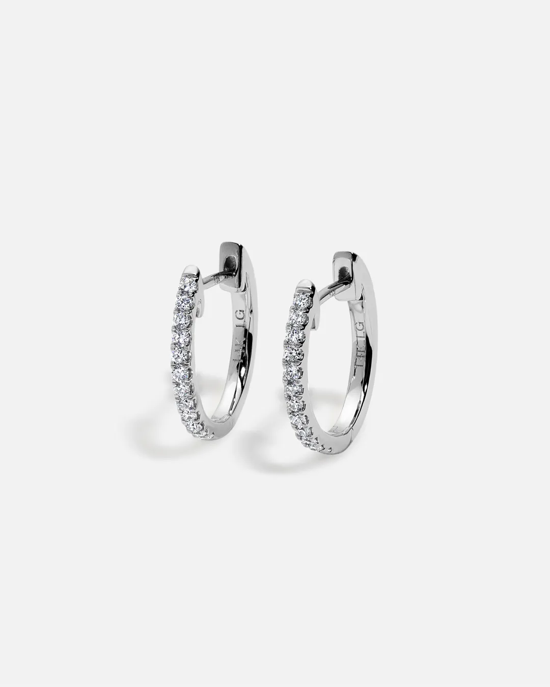 Half Pavé Huggies