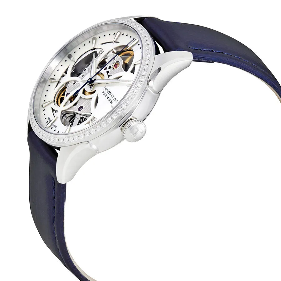 Hamilton White Mother of Pearl Skeleton Dial Ladies Watch H42405991