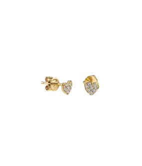 Heart Studs in Gold