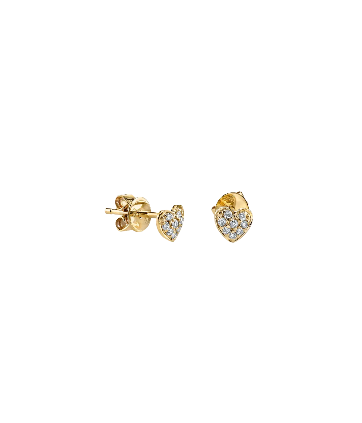Heart Studs in Gold