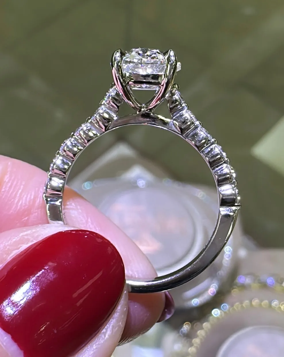 Henri Daussi Cushion-cut GIA Certified 2.45ct t.w. Anniversary Engagement Ring