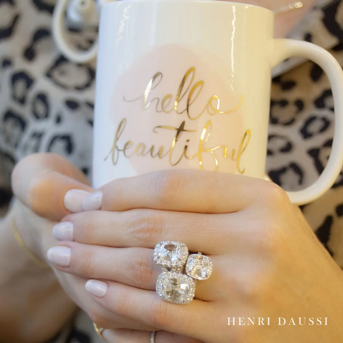 Henri Daussi Cushion-cut GIA Certified 2.45ct t.w. Anniversary Engagement Ring
