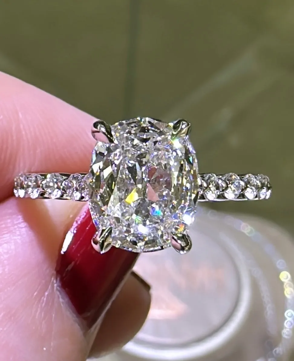 Henri Daussi Cushion-cut GIA Certified 2.45ct t.w. Anniversary Engagement Ring