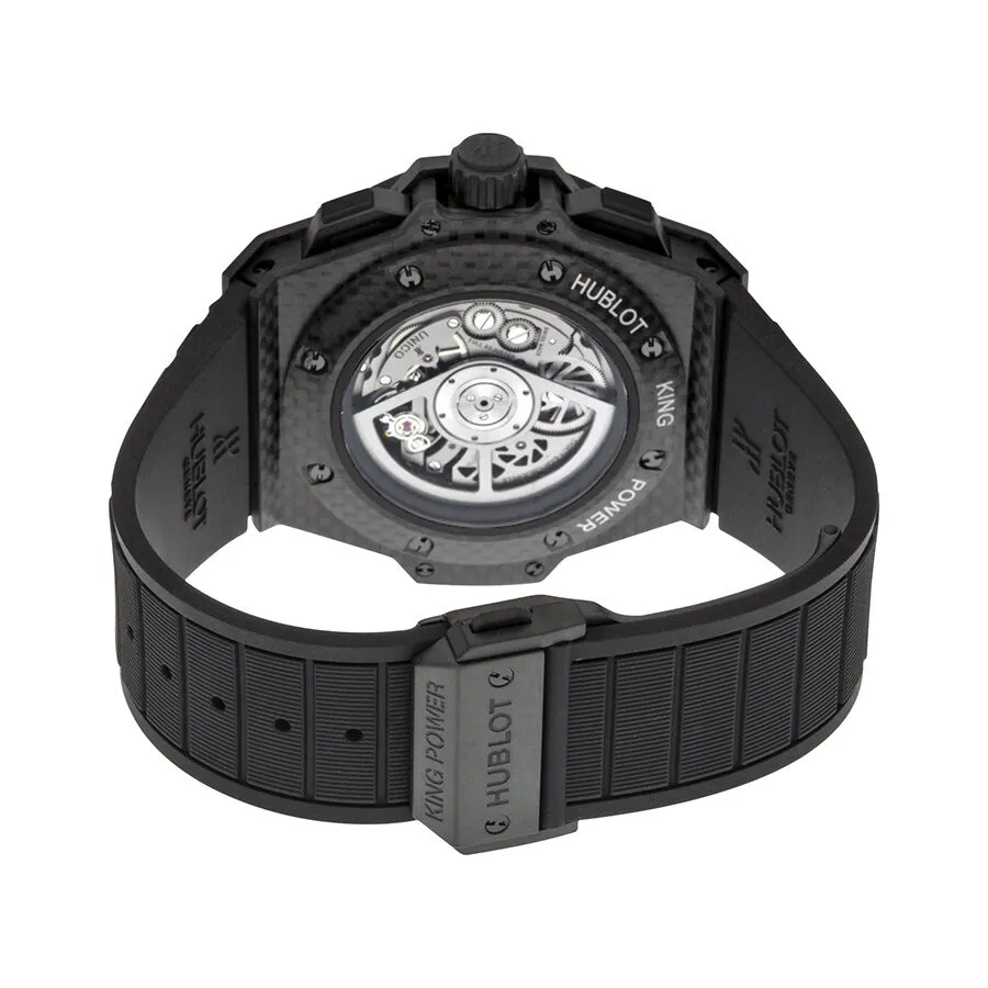 Hublot King Power Unico Skeleton Dial Automatic Carbon Fiber Rubber Men's Watch 701QX0140RX 701.QX.0140.RX
