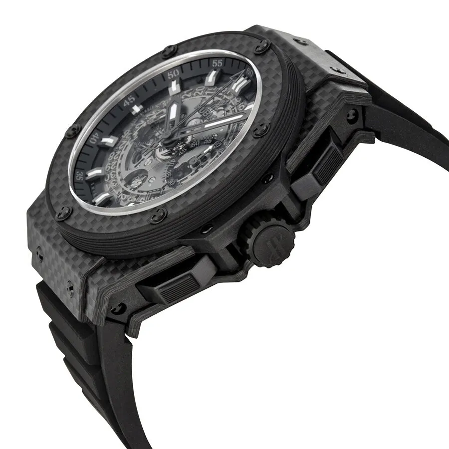 Hublot King Power Unico Skeleton Dial Automatic Carbon Fiber Rubber Men's Watch 701QX0140RX 701.QX.0140.RX