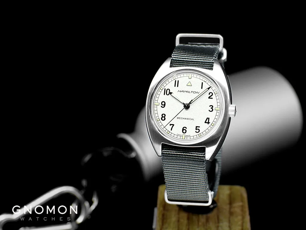 Khaki Pilot Pioneer Mechanical Silver - Military Nylon Strap Ref. H76419951