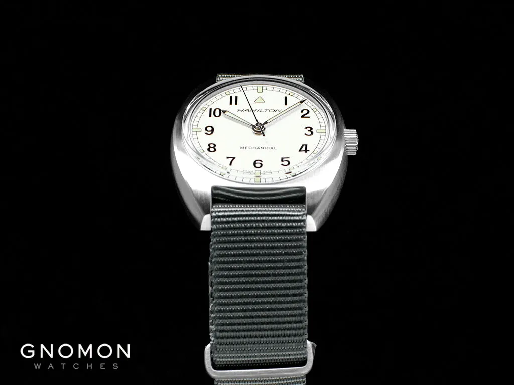 Khaki Pilot Pioneer Mechanical Silver - Military Nylon Strap Ref. H76419951