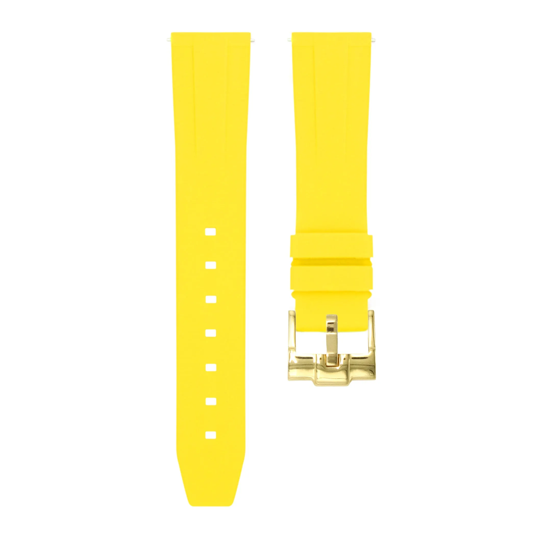 Lemon Yellow - Quick Release Rubber Watch Strap For Monta Noble