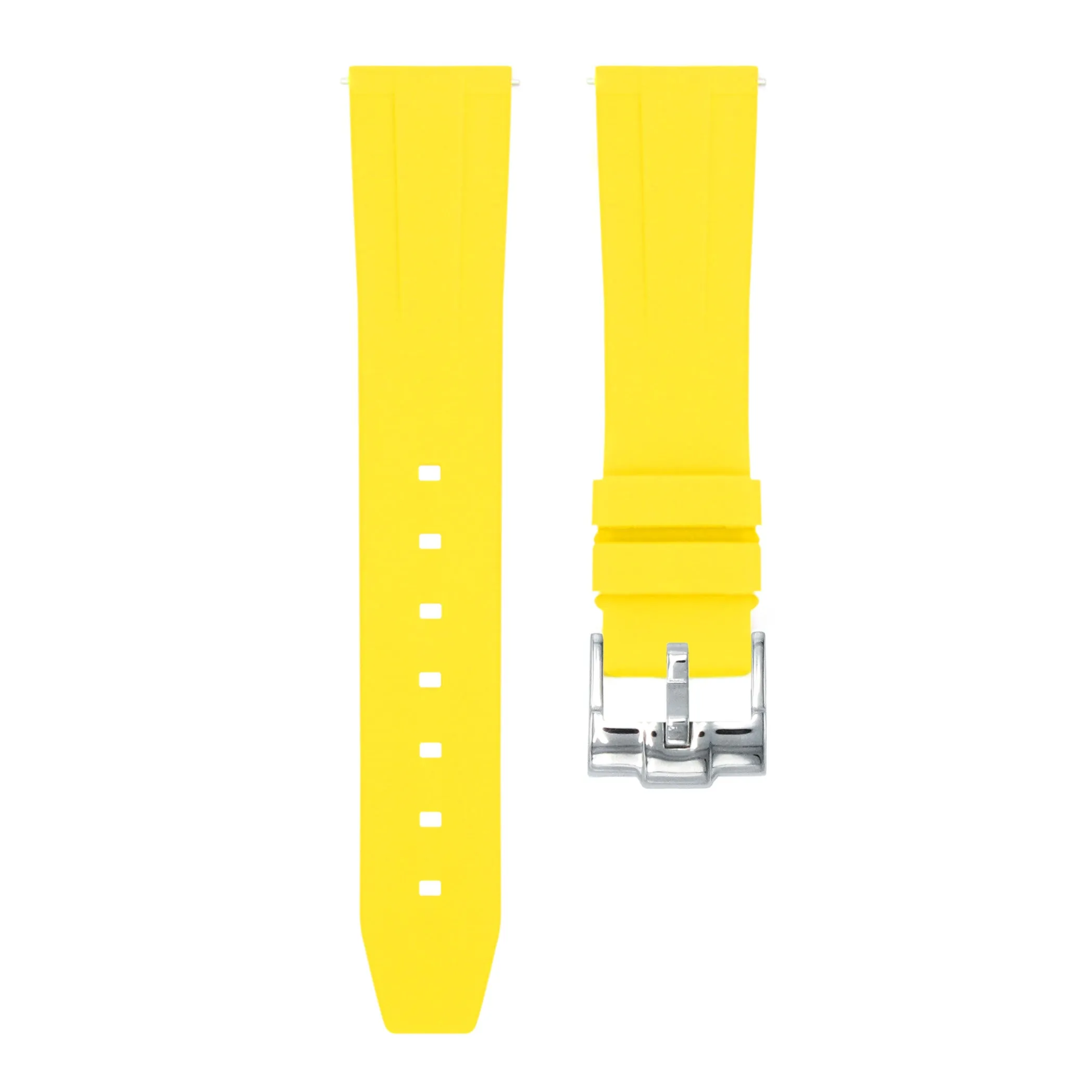 Lemon Yellow - Quick Release Rubber Watch Strap For Monta Noble
