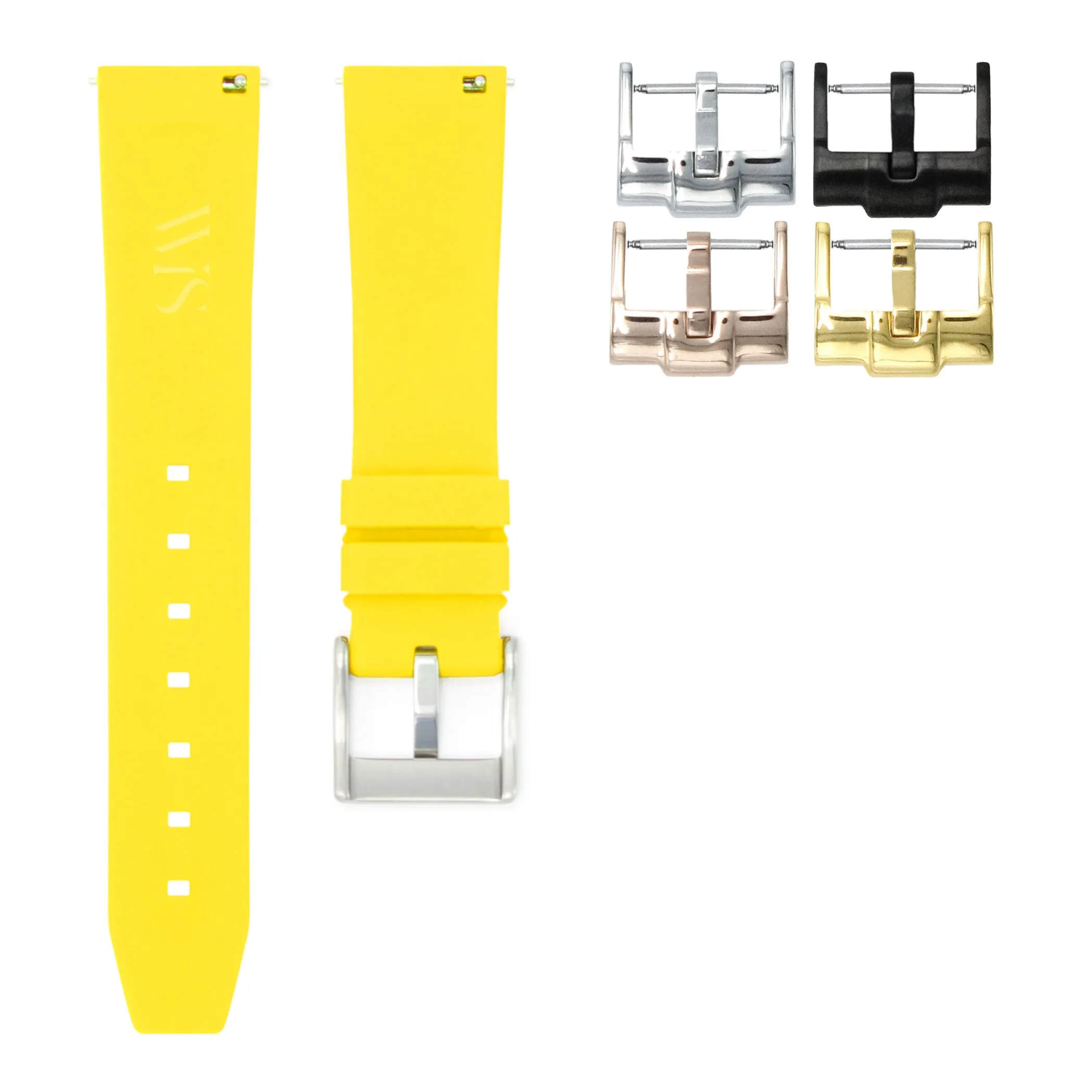 Lemon Yellow - Quick Release Rubber Watch Strap For Monta Noble