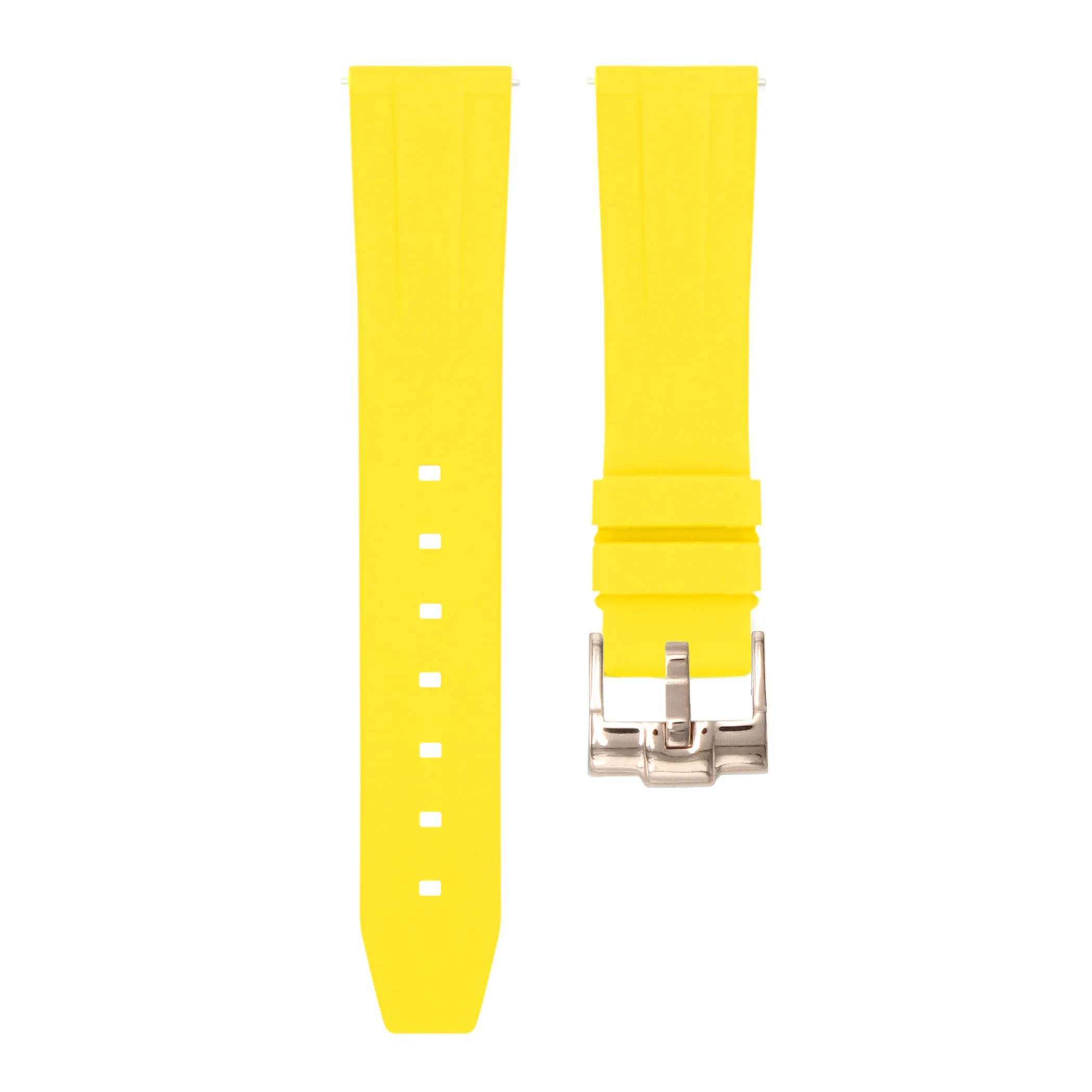 Lemon Yellow - Quick Release Rubber Watch Strap For Monta Noble