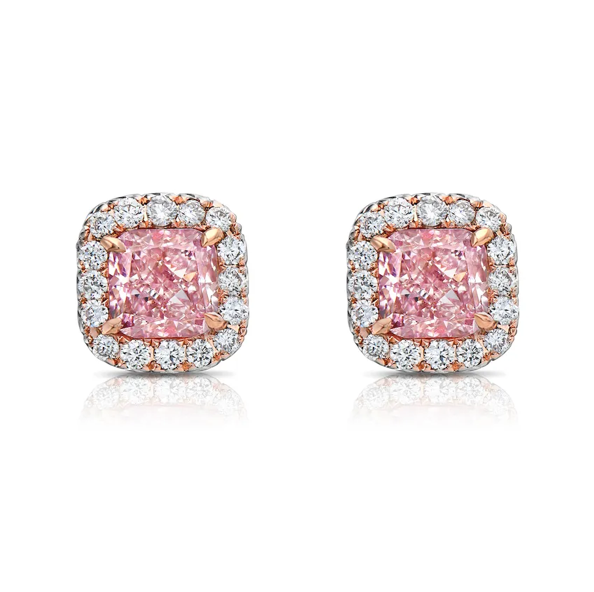Light Pink Diamond Studs