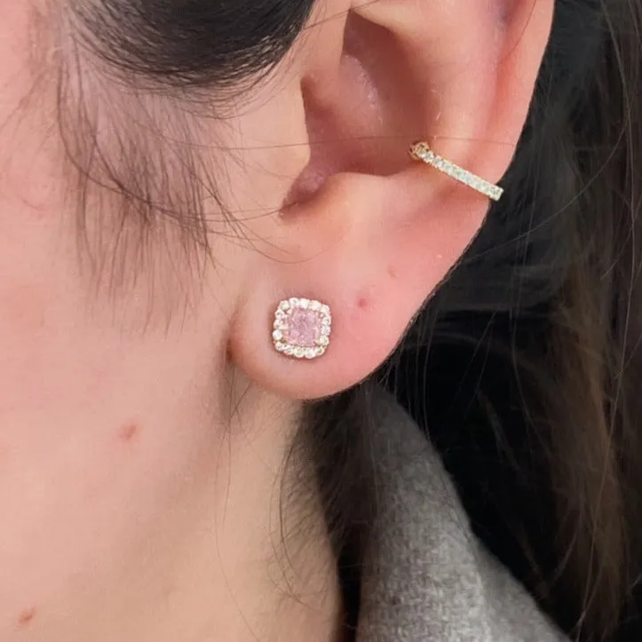 Light Pink Diamond Studs