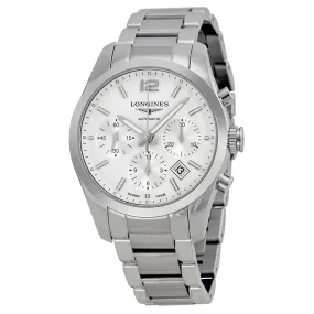 Longines Conquest Silver Dial Chronograph Stainless Steel Men's Watch L27864766 L2.786.4.76.6