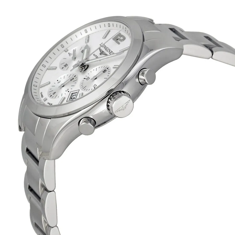 Longines Conquest Silver Dial Chronograph Stainless Steel Men's Watch L27864766 L2.786.4.76.6