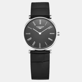 Longines La Grande Black Dial Stainless Steel Quartz Ladies Watch L4.191.9.11.0