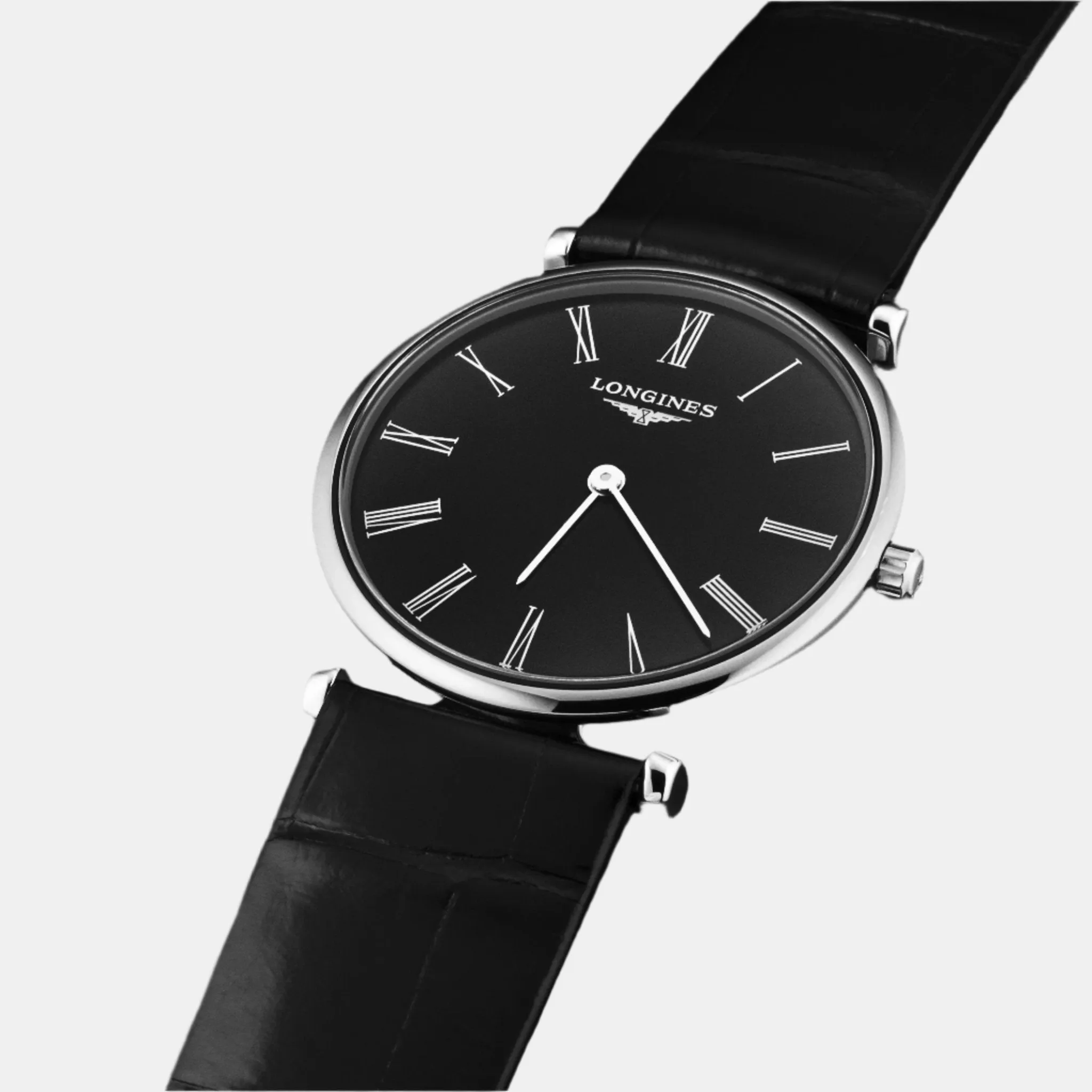 Longines La Grande Black Dial Stainless Steel Quartz Ladies Watch L4.191.9.11.0