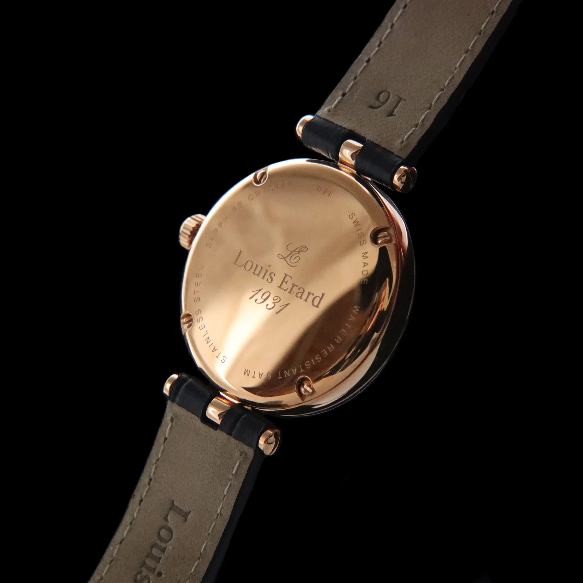 Louis Erard - Romance Rose Guilloché & Diamonds on Leather
