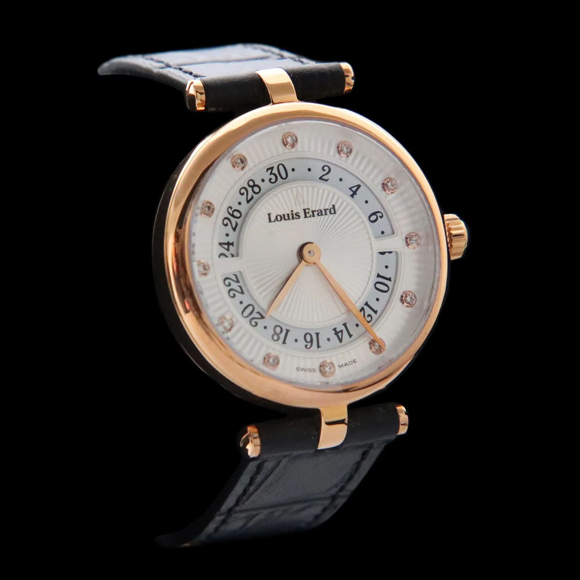 Louis Erard - Romance Rose Guilloché & Diamonds on Leather