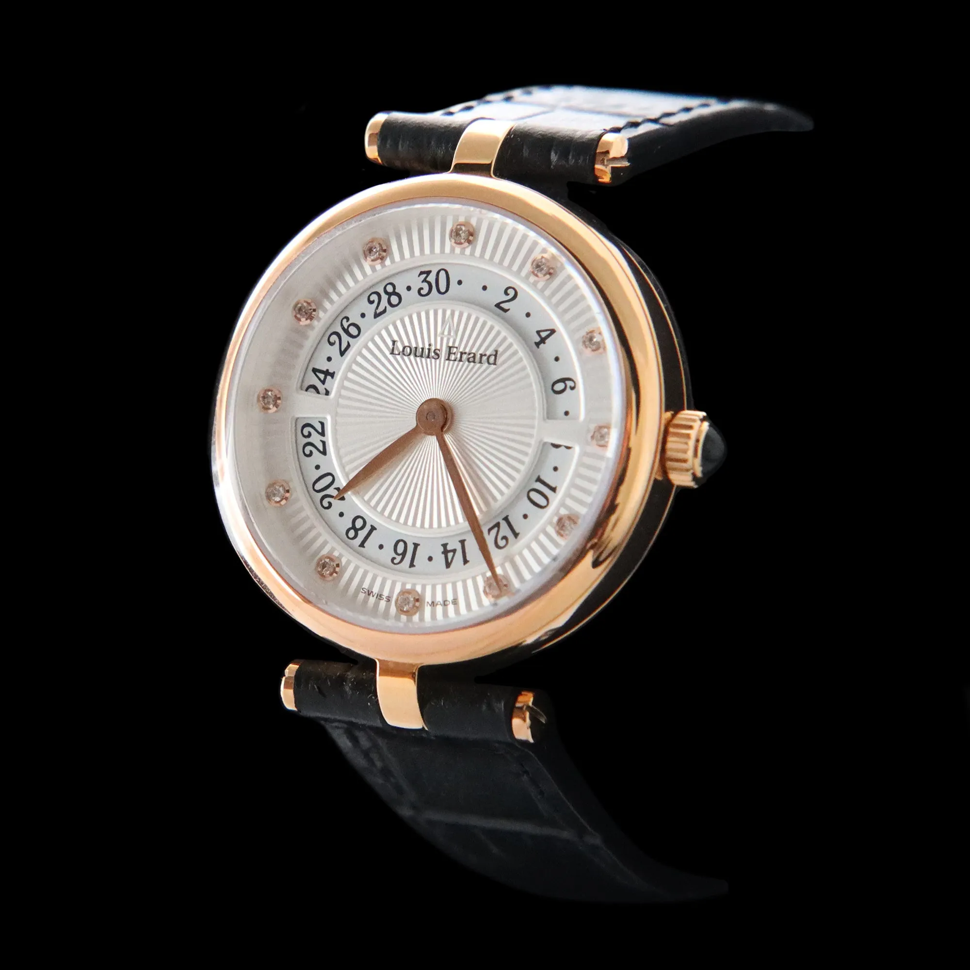 Louis Erard - Romance Rose Guilloché & Diamonds on Leather