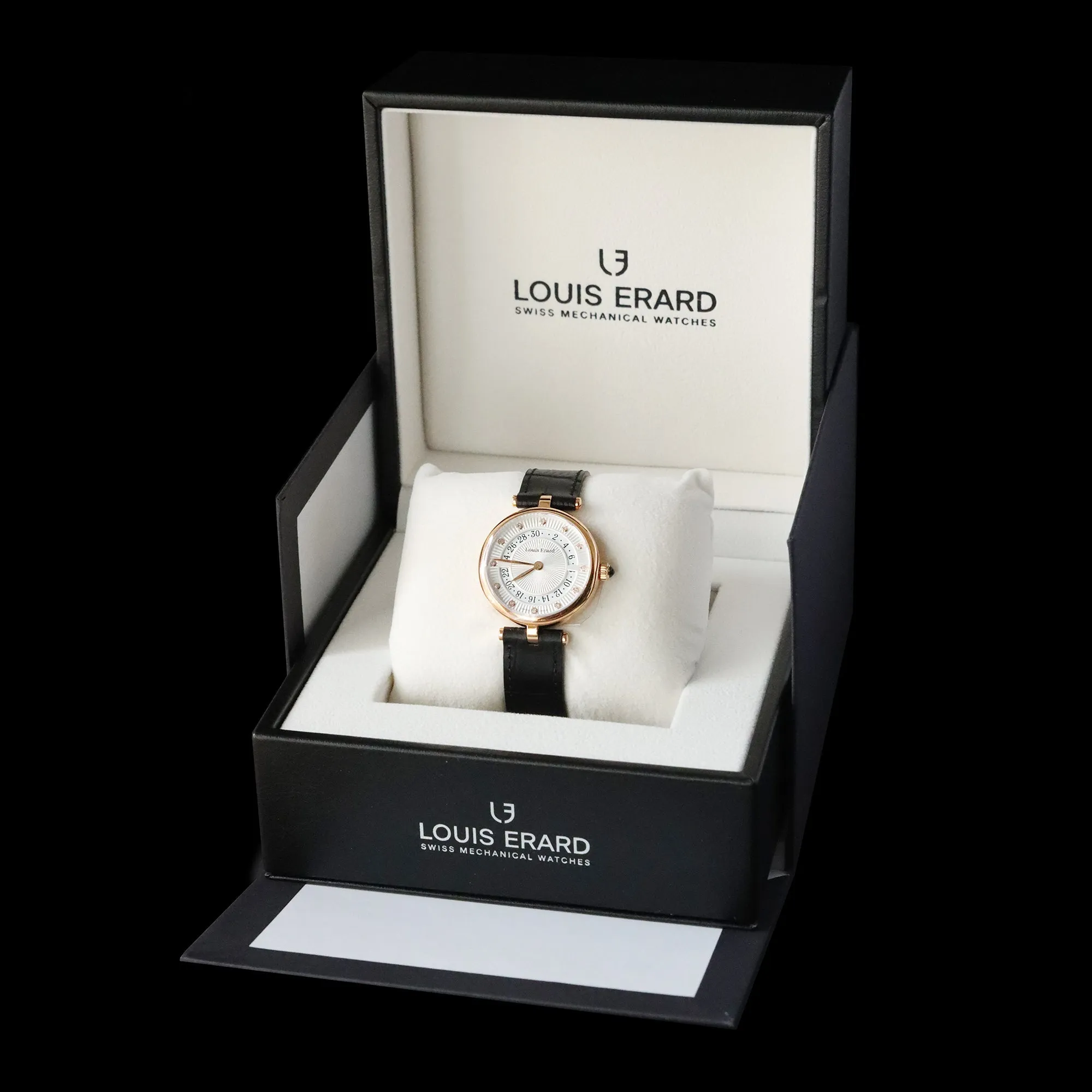 Louis Erard - Romance Rose Guilloché & Diamonds on Leather