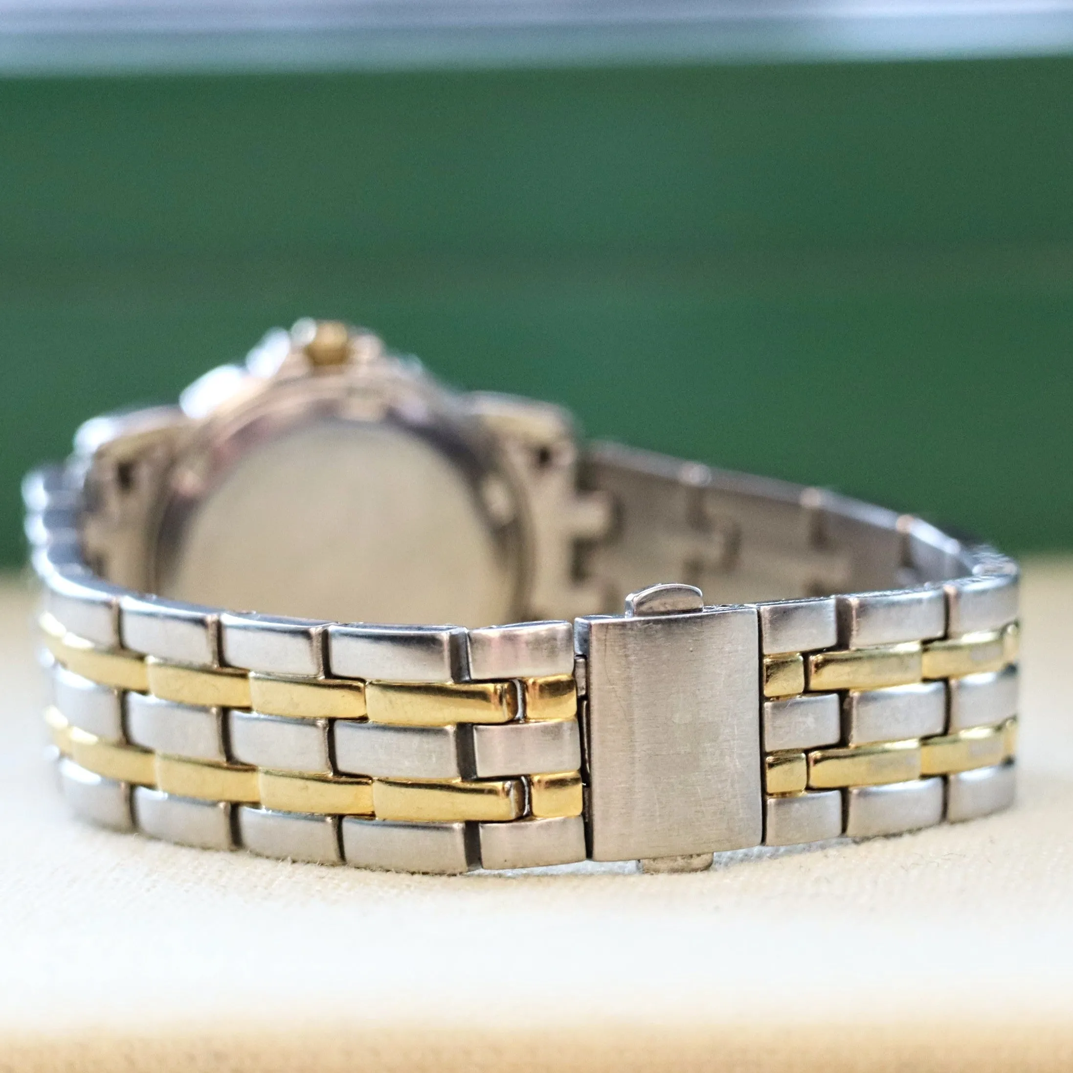 LUCIEN PICCARD Paris Diamond Ladies Watch Date Indicator Two-Tone ALL S.S. - 26023D