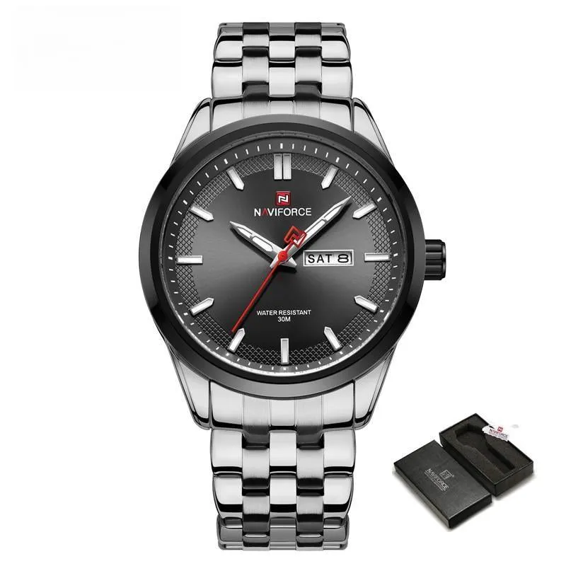 Luxury Brand Men's Watches Waterproof Stainess Steel Quartz Wristwatches