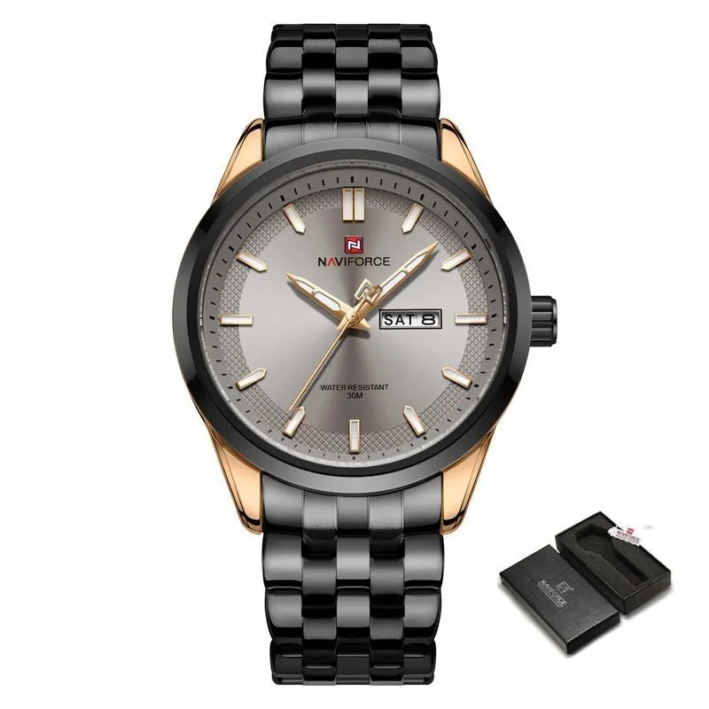 Luxury Brand Men's Watches Waterproof Stainess Steel Quartz Wristwatches