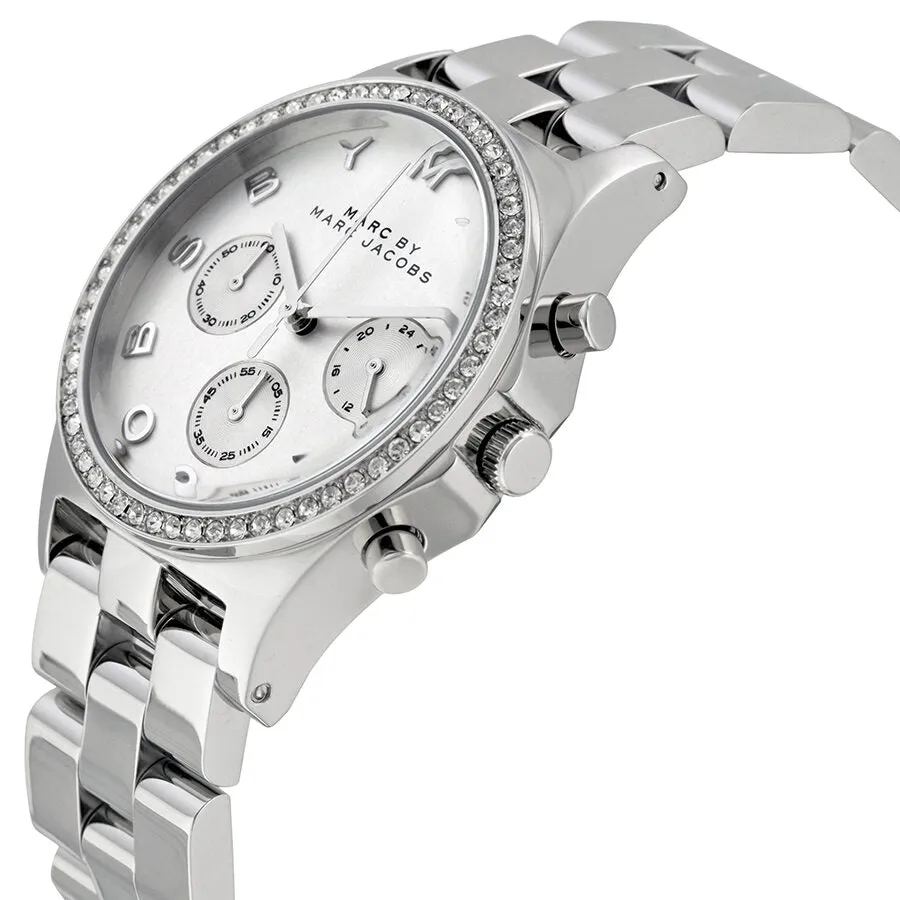 Marc By Marc Jacobs Henry Chronograph Silver Dial Stainless Steel Ladies Watch MBM3104