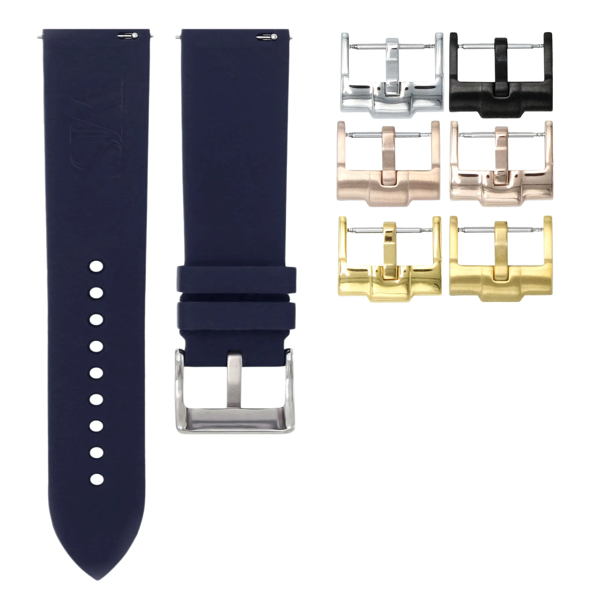 Marine Blue - Quick Release Rubber Strap For Breitling Superocean Heritage