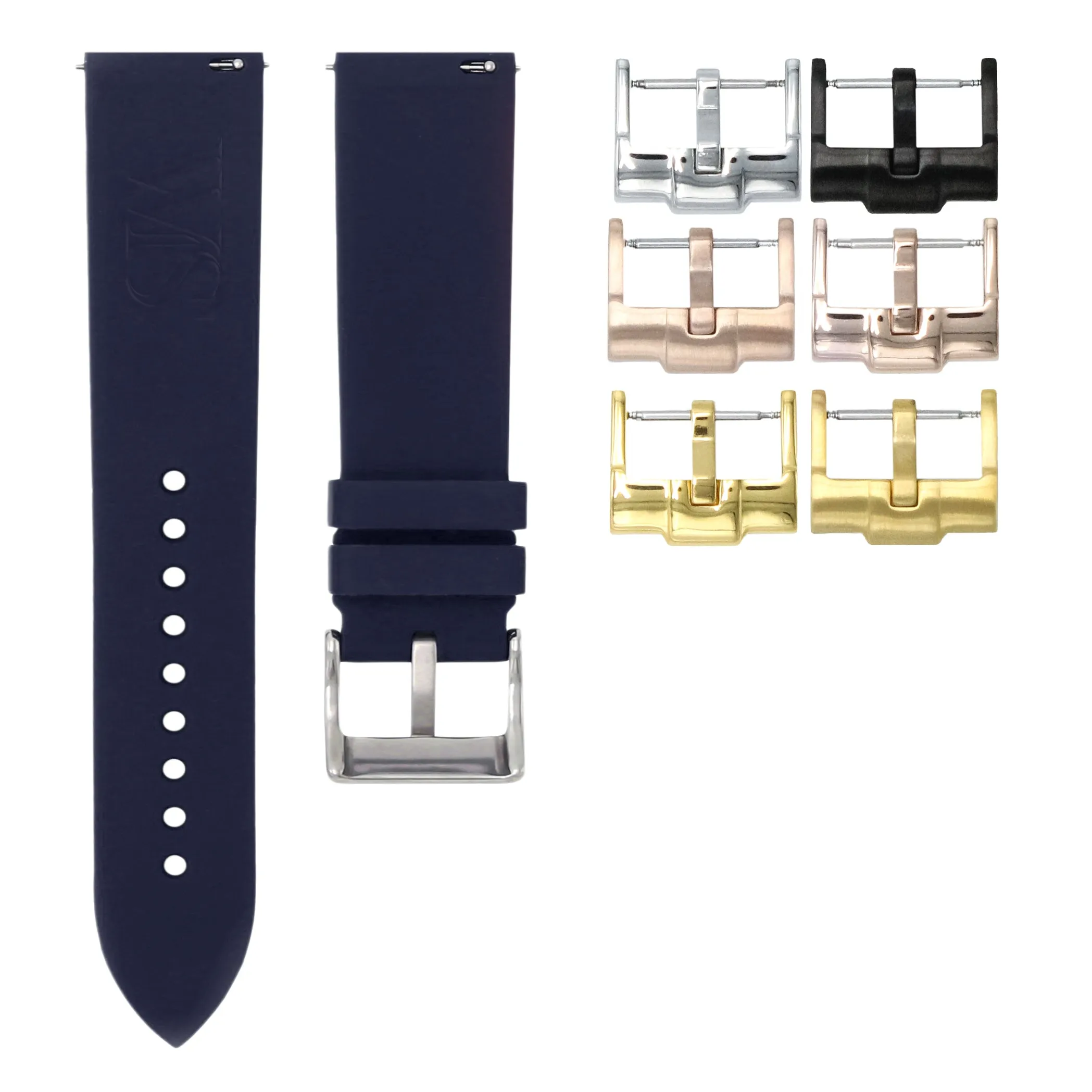 Marine Blue - Quick Release Rubber Watch Strap For Breitling Navitimer Series