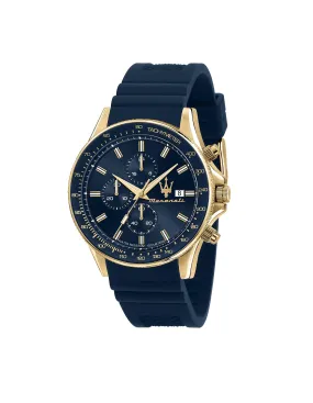 Maserati SFIDA 44MM BLUE/GOLD WATCH - R8871640004