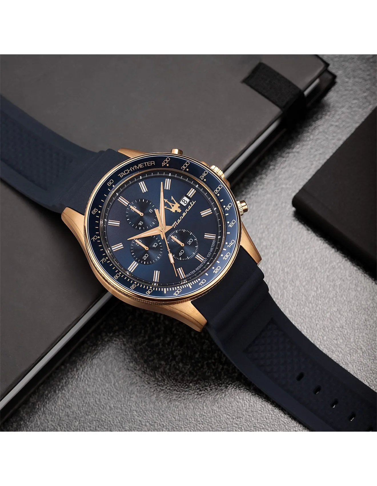 Maserati SFIDA 44MM BLUE/GOLD WATCH - R8871640004