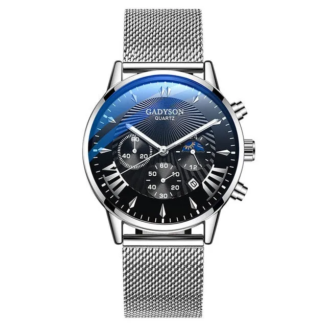 Men Business Luminous Quartz Mesh Watch