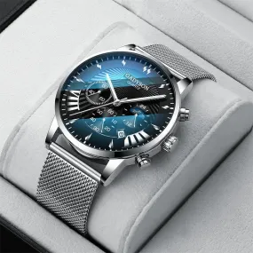 Men Business Luminous Quartz Mesh Watch