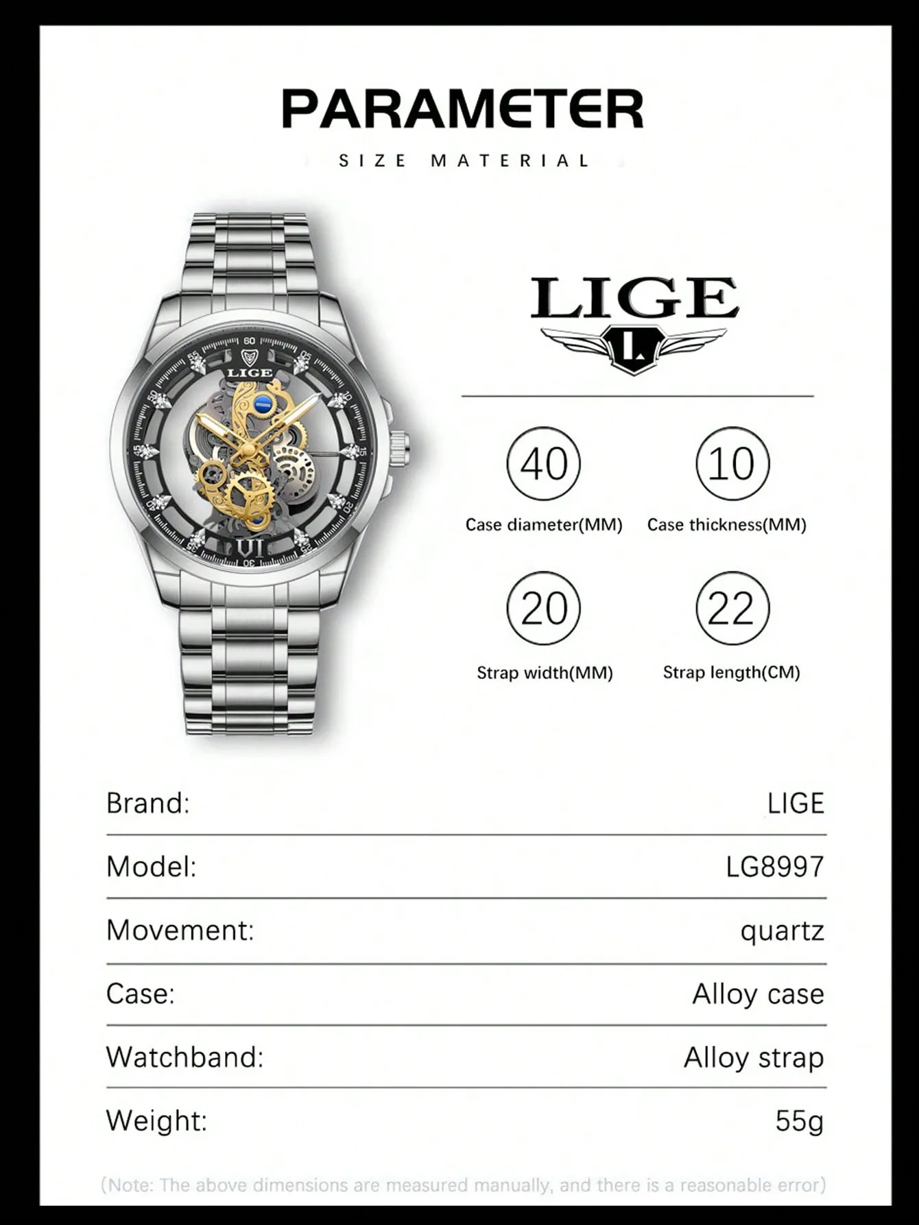 Men Hollow Out Round Pointer Mechanical Watch