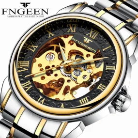 Men's Luxury Automatic Mechanical Watch | Tourbillon Clock | Gold Fashion Skeleton | Top Brand Wristwatch