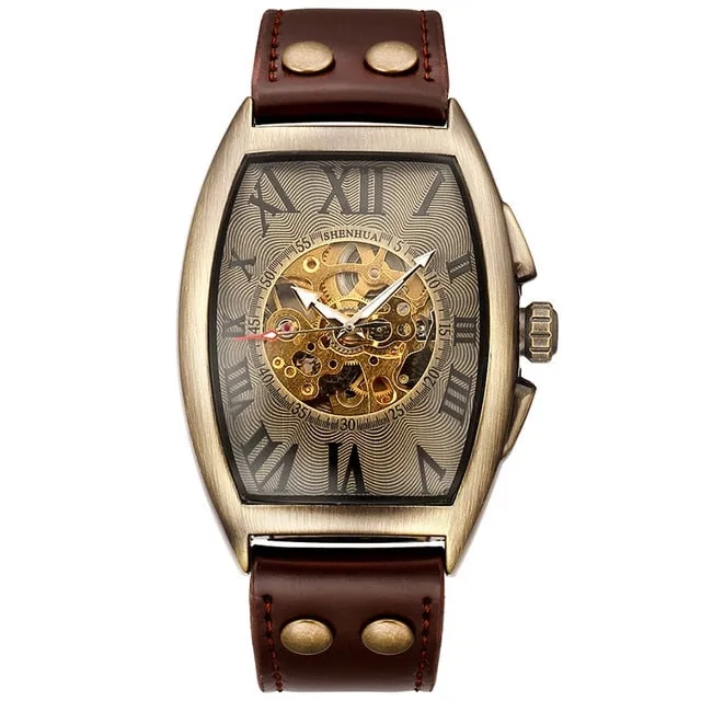 Men's Transparent Mechanical Dial Luxury Analog Watches