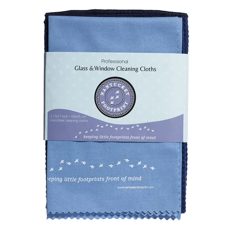 Microfiber Glass & Window Cleaning Cloths - 2 Cloths