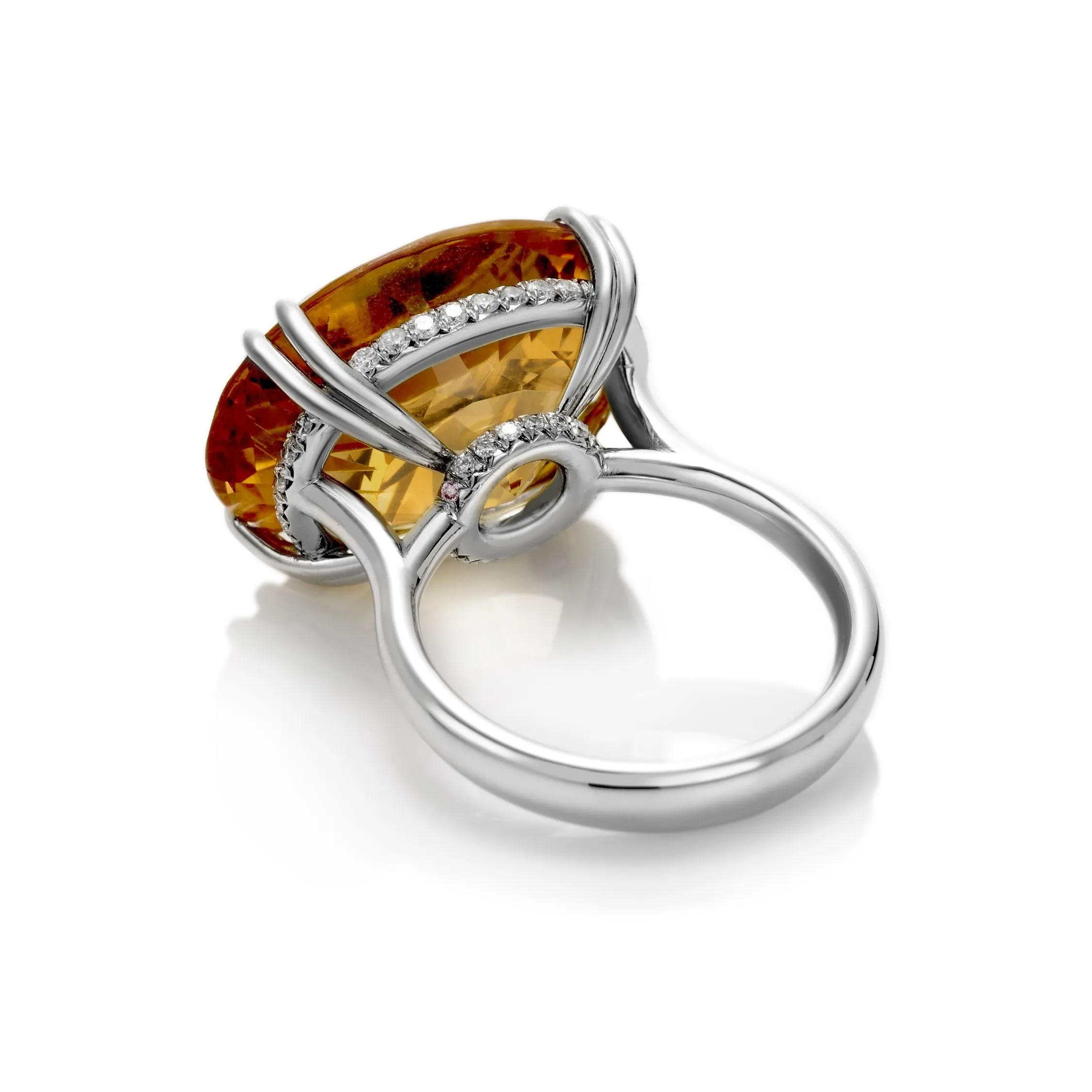 Millie Oval Beryl Cocktail Ring in Platinum