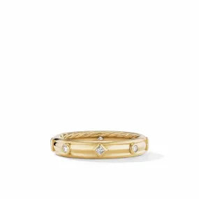 Modern Renaissance Ring in 18K Yellow Gold with Diamonds