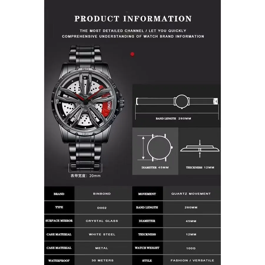 Modish Crystal Glass Mechanical Men's Watch