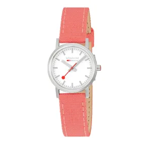 Mondaine Classic 30mm Coral-Red Textile Watch A658.30323.17SBP