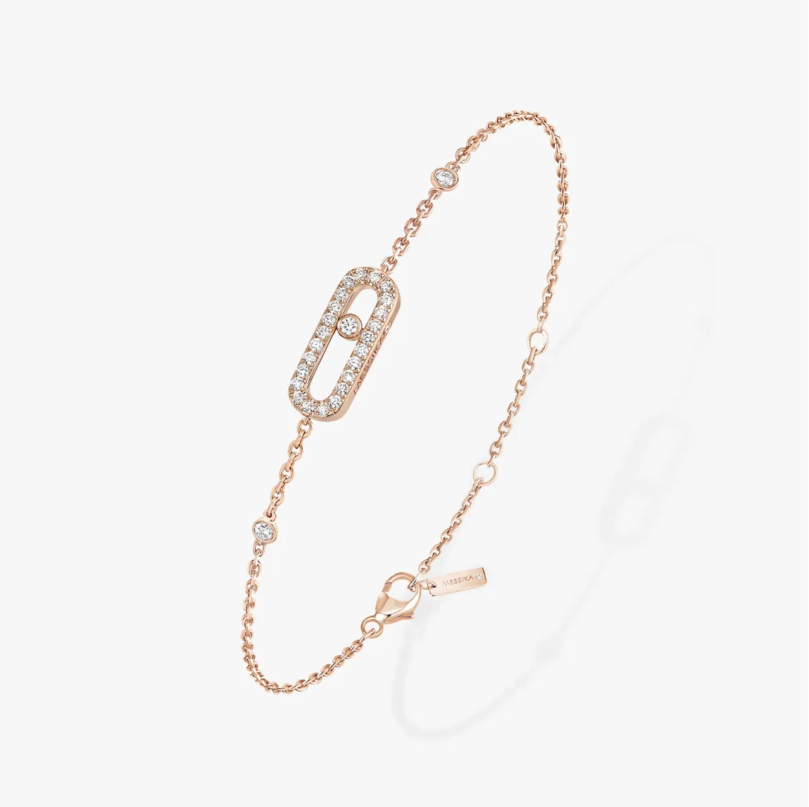 Move Uno Pavé Bracelet in Rose Gold with Diamonds