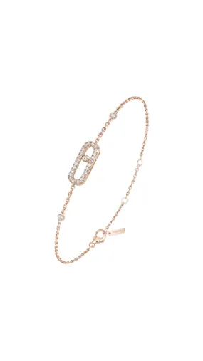 Move Uno Pavé Bracelet in Rose Gold with Diamonds