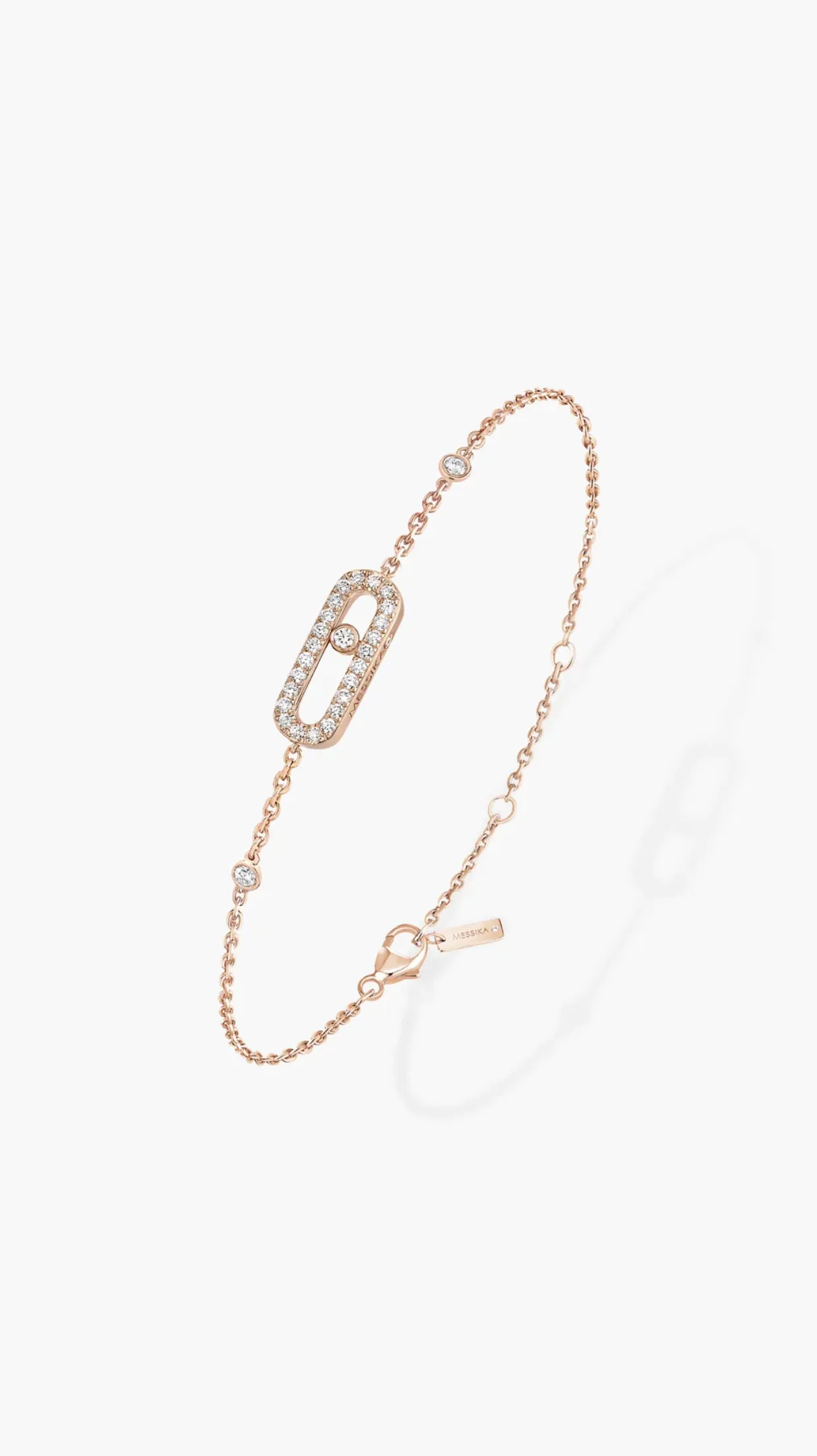 Move Uno Pavé Bracelet in Rose Gold with Diamonds