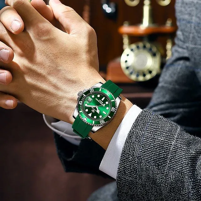 new CAREKISO men's watch Swiss luxury brand wrist watch multi-function waterproof calendar luminous silicone strap men's watch S4704363