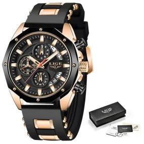 New Fashion Mens Watches Top Brand Luxury Silicone Sport Watch Men.